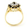 Image 2 : 1.02 ctw Blue Sapphire & Diamond Ring 10k Yellow Gold - REF-20H5R