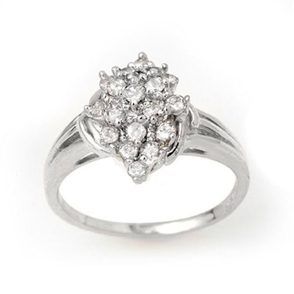 0.25 ctw Certified VS/SI Diamond Ring 14k White Gold - REF-25R9K