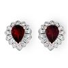 Image 1 : 2.20 ctw Garnet Earrings 18k Rose Gold - REF-21X3A