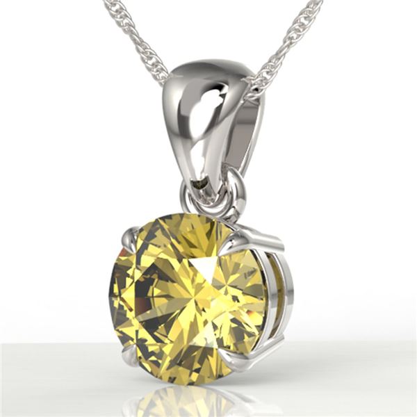 2 ctw Citrine Designer Necklace 18k White Gold - REF-19R6K