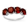 Image 1 : 3.66 ctw Garnet Ring 10k White Gold - REF-13N6F