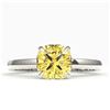 Image 1 : 1.50 ctw Cushion Cut Citrine Designer Engagment Ring 18k White Gold - REF-20Y5X