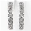 Image 2 : 2.1 ctw Diamond Designer Earrings 18K White Gold - REF-185G8W