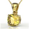 Image 1 : 1.50 Cushion Cut ctw Citrine Designer Necklace 18k Yellow Gold - REF-18H2R