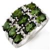 Image 1 : 3.15 ctw Green Tourmaline & Diamond Ring 10k White Gold - REF-36K9Y