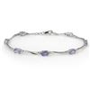 Image 1 : 4.02 ctw Tanzanite & Diamond Bracelet 10k White Gold - REF-46G5W