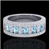 Image 1 : 2 ctw TOPAZ & Micro Pave VS/SI Diamond Designer Ring 10k White Gold - REF-46R8K
