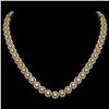Image 1 : 20.35 ctw Diamond Micro Pave Necklace 18K Yellow Gold - REF-1600G4W