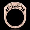 Image 3 : 0.75 ctw Intense Fancy Yellow Diamond Art Deco Ring 18k Rose Gold - REF-227N3F