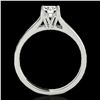 Image 2 : 1.5 ctw Certified Diamond Solitaire Ring 10k White Gold - REF-354W5H