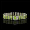 Image 1 : 25.34 ctw Peridot & Diamond Bracelet 14K White Gold - REF-318N2F