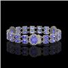 Image 2 : 17.83 ctw Tanzanite & Diamond Bracelet 14K White Gold - REF-280A2N