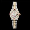 Image 2 : Rolex Ladies Two Tone 14K Gold/SS, Diam/Ruby Dial & Diam/Ruby Bezel, Sapphire Crystal