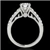 Image 2 : 1.5 ctw Certified Diamond Solitaire Ring 10k White Gold - REF-197G8W