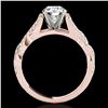 Image 2 : 1.5 ctw Certified Diamond Solitaire Ring 10k Rose Gold - REF-163K6Y