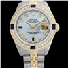 Image 1 : Rolex Men's Two Tone 14K Gold/SS, QuickSet, Diam/Sapphire Dial & Diam Bezel