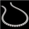 Image 2 : 32.64 ctw Cushion Cut Diamond Micro Pave Necklace 18K White Gold - REF-4475W8H