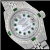 Image 1 : Rolex Men's Stainless Steel, QuickSet, Diam/Emerald Dial & Diam/Emerald Bezel