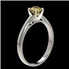 Image 3 : 0.77 ctw Certified Intense Yellow Diamond Engagment Ring 10k White Gold - REF-82G2W