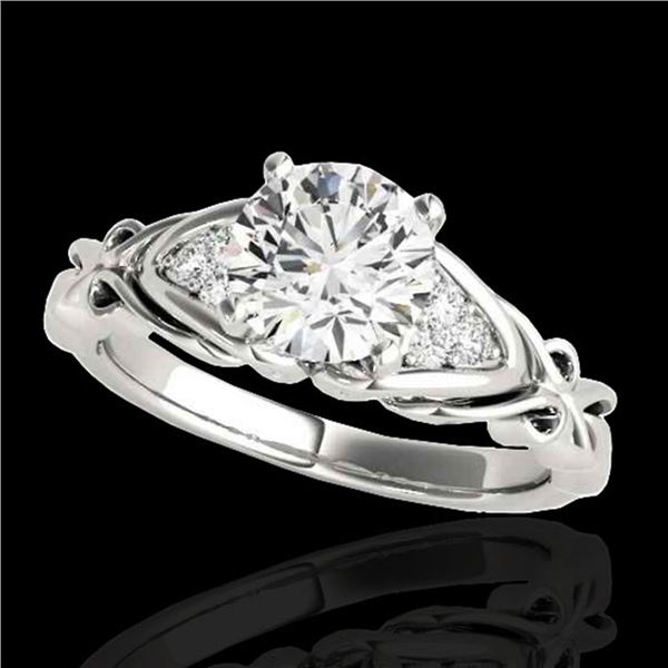 1.35 ctw Certified Diamond SolitaireRing 10k White Gold - REF-238K6Y