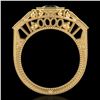 Image 3 : 1.13 ctw Fancy Black Diamond Engagment Art Deco Ring 18k Yellow Gold - REF-140N2F