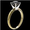 Image 3 : 2.59 ctw Fancy Black Diamond Solitaire Engagment Ring 10k Yellow Gold - REF-57G8W