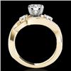 Image 2 : 1.76 ctw Certified Diamond Bypass Solitaire Ring 10k Yellow Gold - REF-238G6W