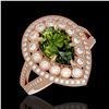 Image 1 : 5.02 ctw Certified Tourmaline & Diamond Victorian Ring 14K Rose Gold - REF-172Y8X