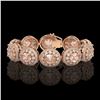 Image 1 : 40.92 ctw Morganite & Diamond Victorian Bracelet 14K Rose Gold - REF-1709A3N