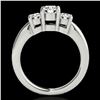 Image 2 : 2 ctw Certified Diamond 3 Stone Solitaire Set 10k White Gold - REF-218H2R