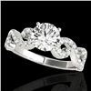 Image 1 : 1.4 ctw Certified Diamond Solitaire Ring 10k White Gold - REF-190N9F