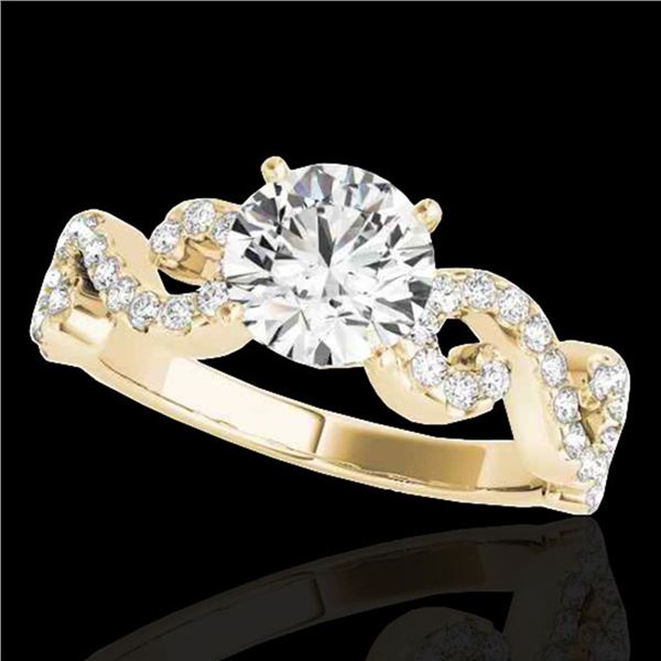 1.4 ctw Certified Diamond Solitaire Ring 10k Yellow Gold - REF-190W9H