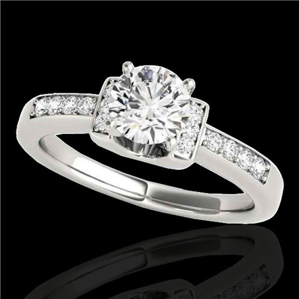 1.11 ctw Certified Diamond SolitaireRing 10k White Gold - REF-190K9Y