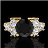 Image 2 : 2.1 ctw Fancy Black Diamond Engagment Ring 18k Yellow Gold - REF-125W5H