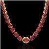 Image 2 : 145 ctw Pink Tourmaline & VS/SI Diamond Micro Necklace 14k Yellow Gold - REF-2472H8R