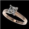 Image 1 : 1 ctw VS/SI Quality Princess Diamond Engagment Ring 10k Rose Gold - REF-243H2R