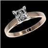 Image 2 : 1 ctw VS/SI Quality Princess Diamond Engagment Ring 10k Rose Gold - REF-243H2R