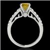 Image 2 : 1.75 ctw Certified SI/I Fancy Intense Yellow Diamond Ring 10k White Gold - REF-231Y8X