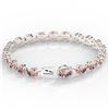 Image 3 : 18.25 ctw Morganite & Diamond Eternity Micro Bracelet 14k White Gold - REF-227M3G