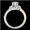 Image 2 : 1.6 ctw Certified Diamond Bypass Solitaire Ring 10k 2Tone Gold - REF-211M4G