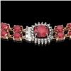 Image 3 : 38.37 ctw Tourmaline & Diamond Necklace 14K Rose Gold - REF-527F3M