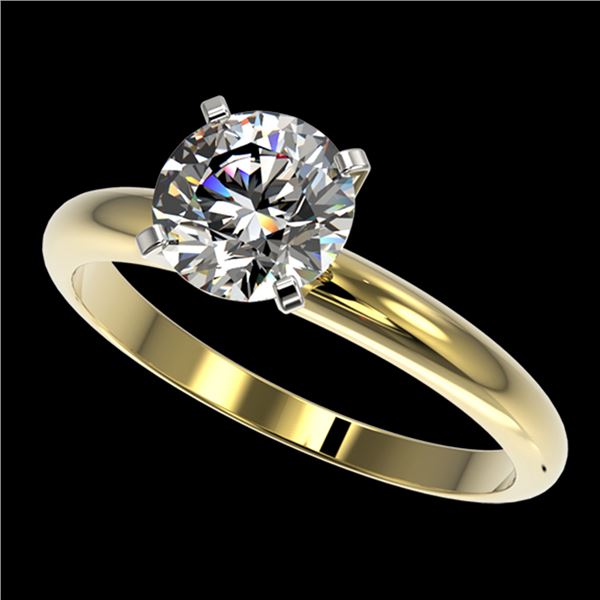 1.50 ctw Certified Quality Diamond Engagment Ring 10k Yellow Gold - REF-271K8Y