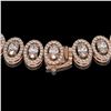 Image 3 : 24.19 ctw Oval Cut Diamond Micro Pave Necklace 18K Rose Gold - REF-2092G6W