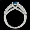 Image 2 : 3.05 ctw SI Certified Fancy Blue Diamond Solitaire Ring 10k White Gold - REF-286M4G