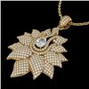 Image 1 : 3 ctw Micro Pave VS/SI Diamond Designer Necklace 18k Yellow Gold - REF-429H5R