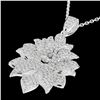 Image 1 : 3 ctw Micro Pave VS/SI Diamond Designer Necklace 18k White Gold - REF-429F5M