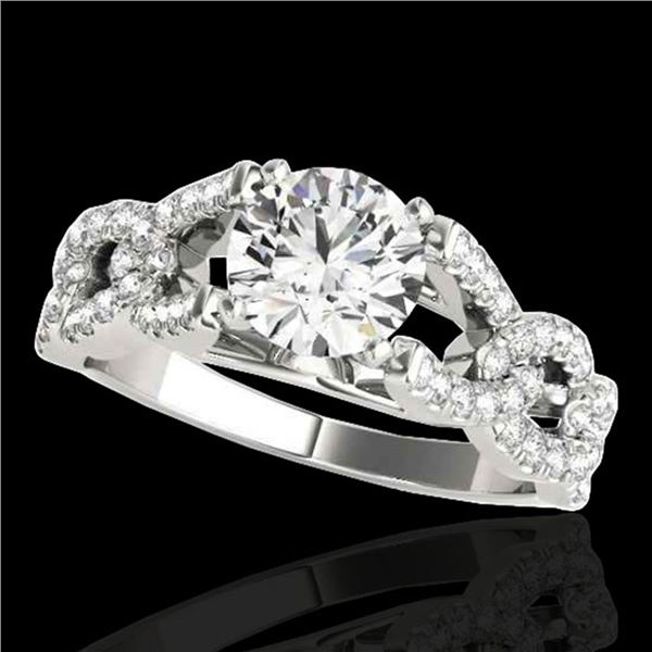 1.5 ctw Certified Diamond Solitaire Ring 10k White Gold - REF-163H6R