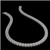 Image 2 : 26.11 ctw Emerald Cut Diamond Micro Pave Necklace 18K White Gold - REF-3101A2N