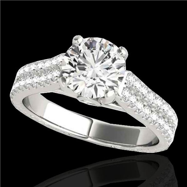 1.61 ctw Certified Diamond Pave Ring 10k White Gold - REF-204A5N