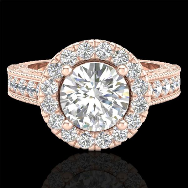 2.25 ctw Vintage VS/SI Diamond Engagment Ring 7 14k Rose Gold - REF-541X8A